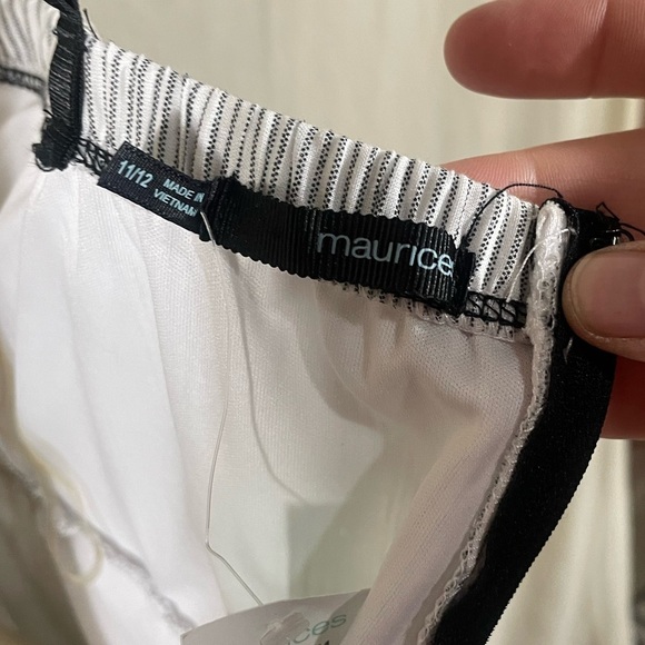 NWT Maurice's Midi Sundress Pin Striped with Embroidery Size 11/12 - Picture 5 of 7